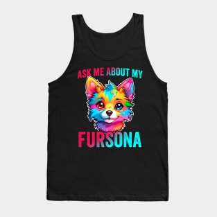 Ask Me About My Fursona Furry Fandom Art Tank Top